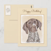 Duitse schilderkunst met horthaired pointer briefkaart (Voorkant / Achterkant)