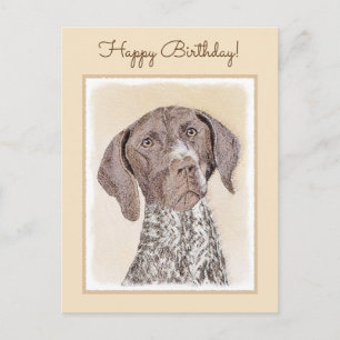 Duitse schilderkunst met horthaired pointer briefkaart