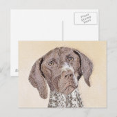 Duitse schilderkunst met horthaired pointer briefkaart (Voorkant / Achterkant)