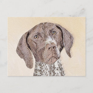 Duitse schilderkunst met horthaired pointer briefkaart