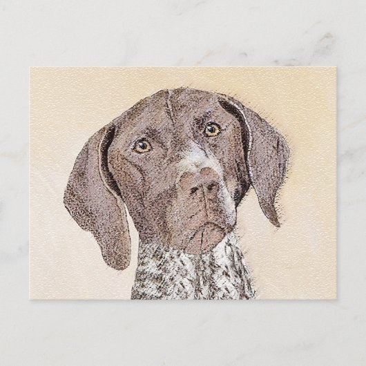 Duitse schilderkunst met horthaired pointer briefkaart (Voorkant)