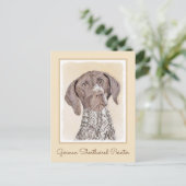 Duitse schilderkunst met horthaired pointer briefkaart (Staand voorkant)