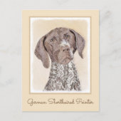 Duitse schilderkunst met horthaired pointer briefkaart (Voorkant)