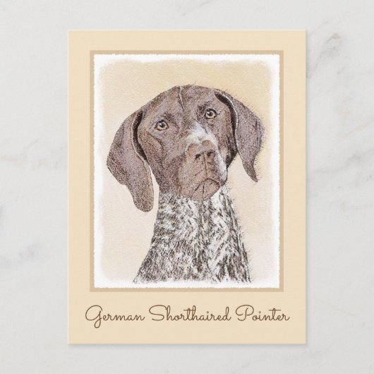 Duitse schilderkunst met horthaired pointer briefkaart (Voorkant)