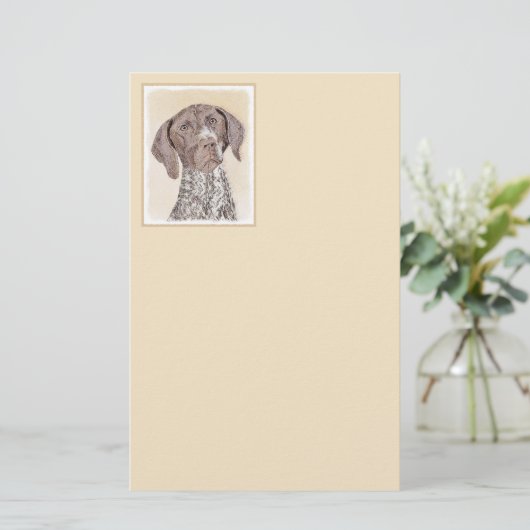 Duitse schilderkunst met horthaired pointer briefpapier (Staand voorkant)