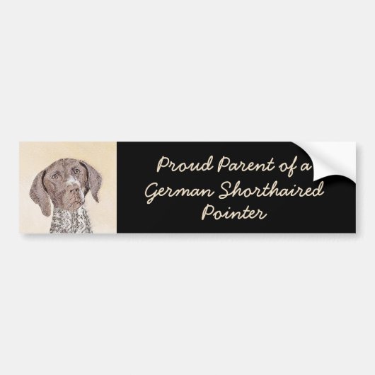 Duitse schilderkunst met horthaired pointer bumpersticker (Voorkant)