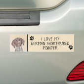 Duitse schilderkunst met horthaired pointer bumpersticker (Op auto)