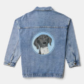 Duitse schilderkunst met horthaired pointer denim jacket (Achterkant)