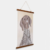 Duitse schilderkunst met horthaired pointer hangend wandkleed (Gebogen)