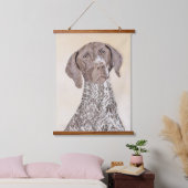 Duitse schilderkunst met horthaired pointer hangend wandkleed (Slaapkamer)