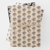 Duitse schilderkunst met horthaired pointer inpakpapier vel (In situ)