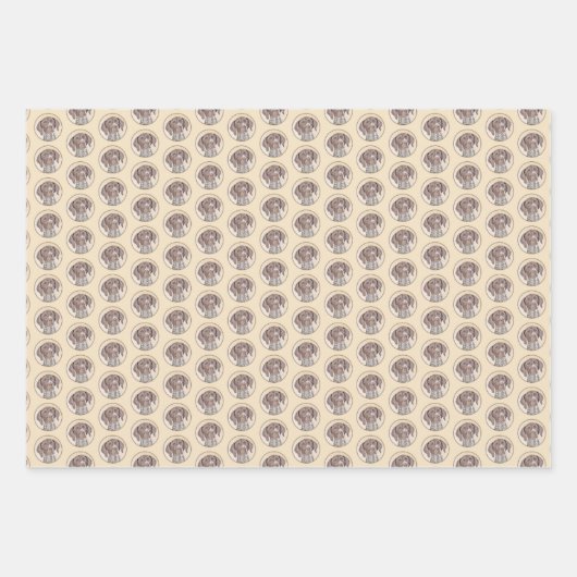 Duitse schilderkunst met horthaired pointer inpakpapier vel (Voorkant)