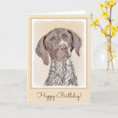 Duitse schilderkunst met horthaired pointer kaart (Gele Bloem)