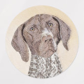 Duitse schilderkunst met horthaired pointer labels (Design 1)