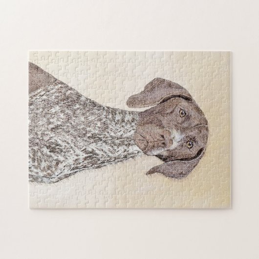 Duitse schilderkunst met horthaired pointer legpuzzel (Horizontaal)