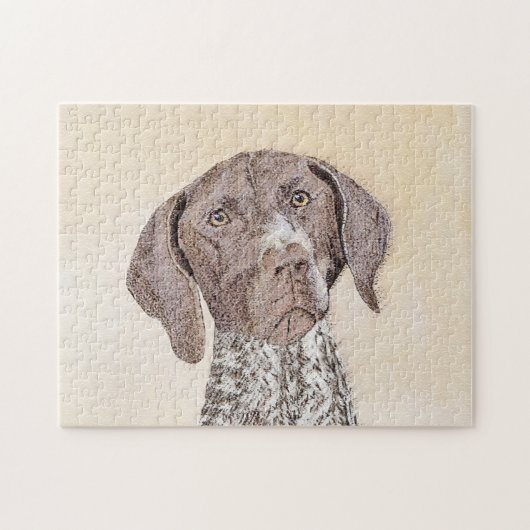 Duitse schilderkunst met horthaired pointer legpuzzel (Horizontaal)