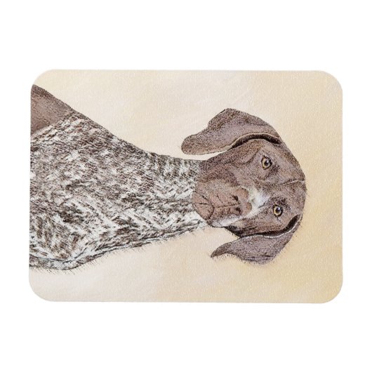 Duitse schilderkunst met horthaired pointer magneet (Horizontaal)