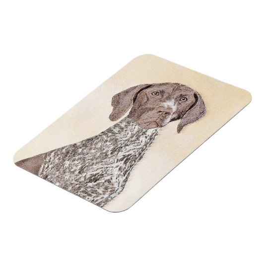 Duitse schilderkunst met horthaired pointer magneet (Linkerzijde)