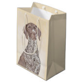 Duitse schilderkunst met horthaired pointer medium cadeauzakje (Achterkant Gekanteld)