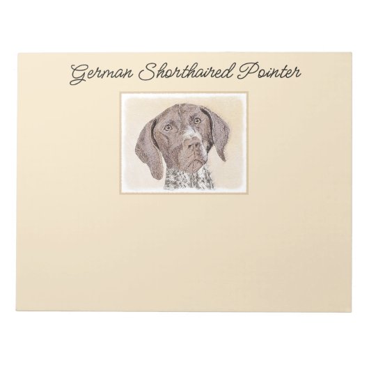 Duitse schilderkunst met horthaired pointer notitieblok (Voorkant)