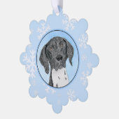 Duitse schilderkunst met horthaired pointer ornament kaart (Links)