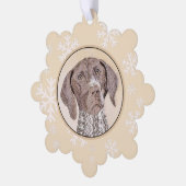 Duitse schilderkunst met horthaired pointer ornament kaart (Links)
