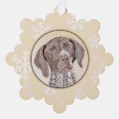 Duitse schilderkunst met horthaired pointer ornament kaart (Voorkant)