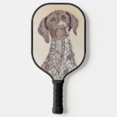 Duitse schilderkunst met horthaired pointer pickleball paddle (Achterkant)