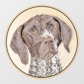 Duitse schilderkunst met horthaired pointer raamsticker (Vel)