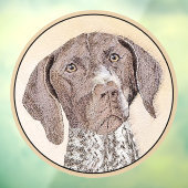 Duitse schilderkunst met horthaired pointer raamsticker (Vel 3)