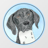 Duitse schilderkunst met horthaired pointer raamsticker (Vel)