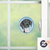 Duitse schilderkunst met horthaired pointer raamsticker (Huis)