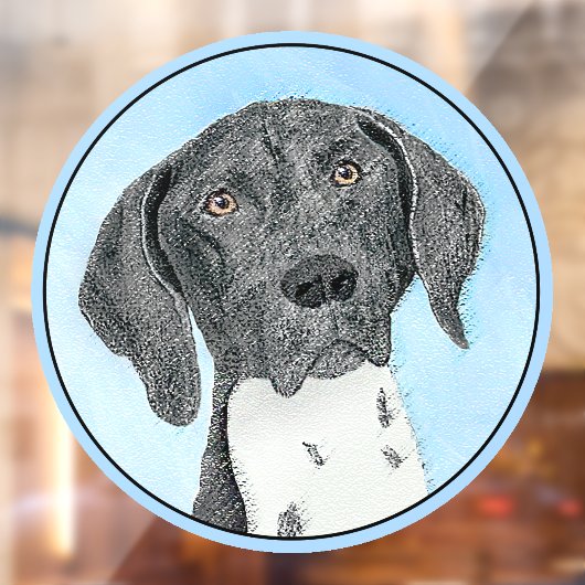 Duitse schilderkunst met horthaired pointer raamsticker (Vel 2)