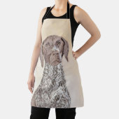 Duitse schilderkunst met horthaired pointer schort (Insitu)
