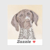 Duitse schilderkunst met horthaired pointer sticker (Vel)