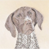 Duitse schilderkunst met horthaired pointer sticker (Voorkant)