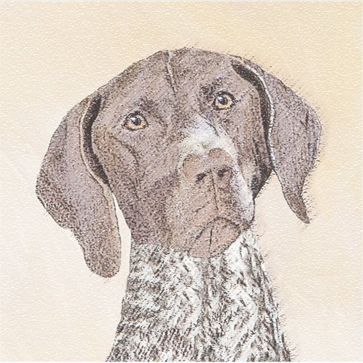 Duitse schilderkunst met horthaired pointer sticker (Voorkant)