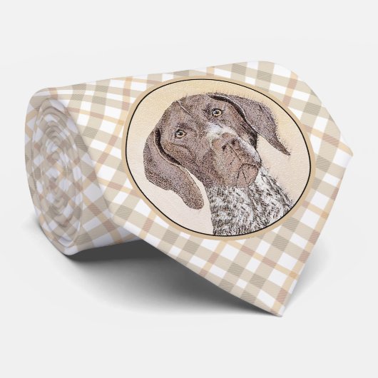 Duitse schilderkunst met horthaired pointer stropdas (Opgerold)