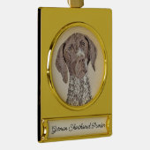 Duitse schilderkunst met horthaired pointer verguld banner ornament (Rechts)