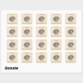 Duitse schilderkunst met horthaired pointer vierkante sticker (Vel)