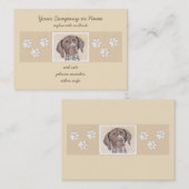 Duitse schilderkunst met horthaired pointer visitekaartje (Voorkant / Achterkant)