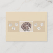 Duitse schilderkunst met horthaired pointer visitekaartje (Achterkant)