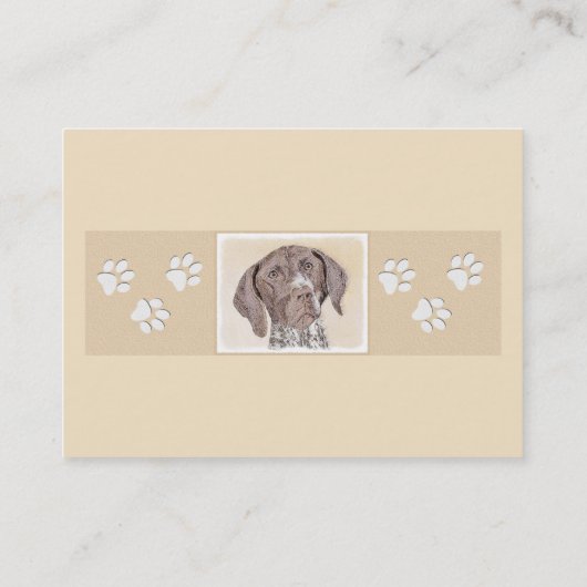 Duitse schilderkunst met horthaired pointer visitekaartje (Achterkant)