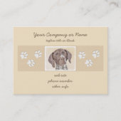 Duitse schilderkunst met horthaired pointer visitekaartje (Voorkant)