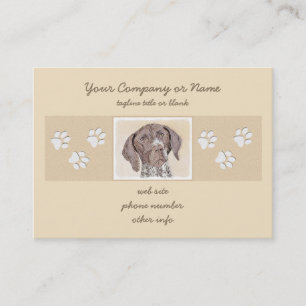 Duitse schilderkunst met horthaired pointer visitekaartje