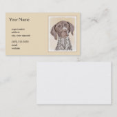 Duitse schilderkunst met horthaired pointer visitekaartje (Voorkant / Achterkant)