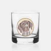 Duitse schilderkunst met horthaired pointer whisky glas (Voorkant)