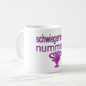 Duitse schoonmoeder Gift Schwiegermutter Nummer 1 Koffiemok (Voorkant links)