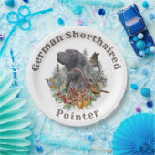 Duitse schoorsteenwijzer in winterpapierfabriek papieren bordje (Feest)