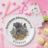 Duitse schoorsteenwijzer in winterpapierfabriek papieren bordje (Feest)